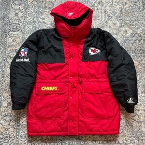 Vintage 90s Logo Athletic Kansas City Chiefs Puffer
